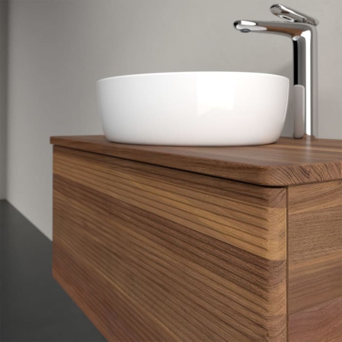 Villeroy & Boch Antao Waschbeckenunterschrank, 80 x 36 cm, 1 Auszug, Front mit Struktur, mit Hahnloch