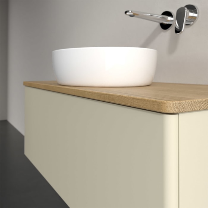 Villeroy & Boch Antao Waschbeckenunterschrank, 100 x 36 cm, 1 Auszug, Front ohne Struktur, ohne Hahnloch