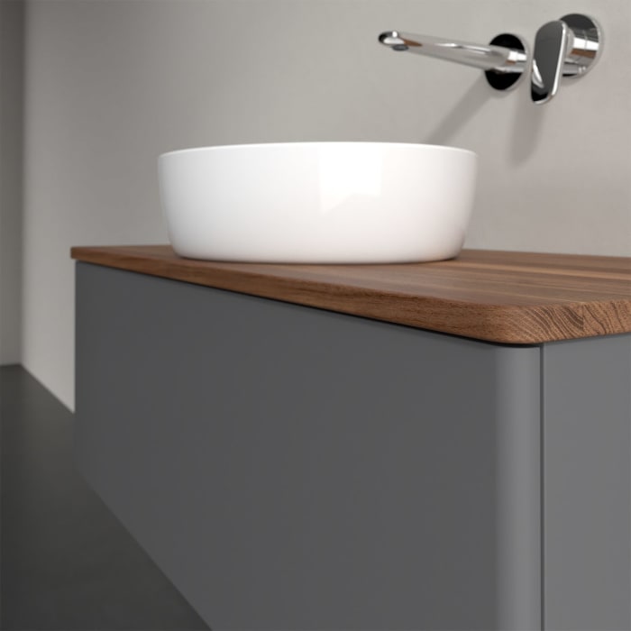 Villeroy & Boch Antao Waschbeckenunterschrank, 100 x 36 cm, 1 Auszug, Front ohne Struktur, ohne Hahnloch