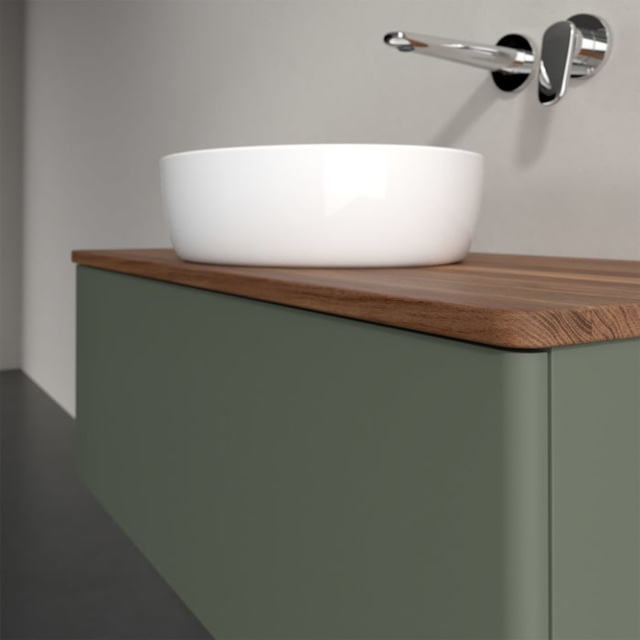 Villeroy & Boch Antao Waschbeckenunterschrank, 100 x 36 cm, 1 Auszug, Front ohne Struktur, ohne Hahnloch