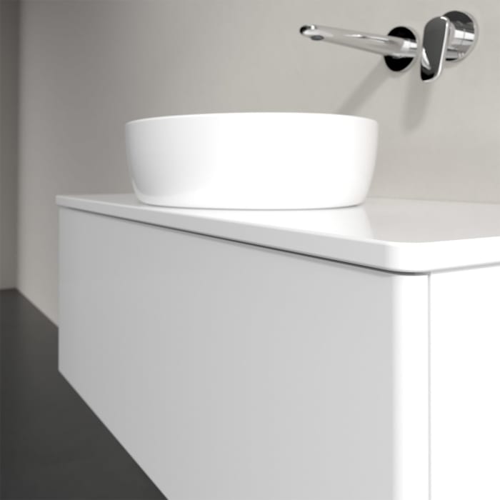 Villeroy & Boch Antao Waschbeckenunterschrank, 100 x 36 cm, 1 Auszug, Front ohne Struktur, mit Hahnloch