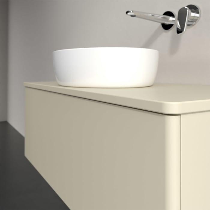 Villeroy & Boch Antao Waschbeckenunterschrank, 100 x 36 cm, 1 Auszug, Front ohne Struktur, mit Hahnloch