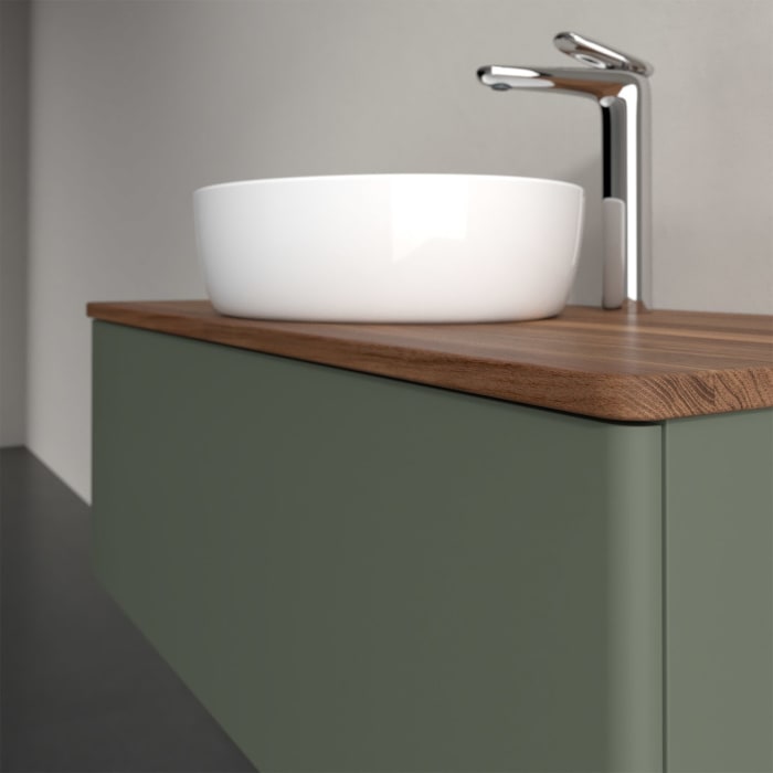 Villeroy & Boch Antao Waschbeckenunterschrank, 100 x 36 cm, 1 Auszug, Front ohne Struktur, mit Hahnloch