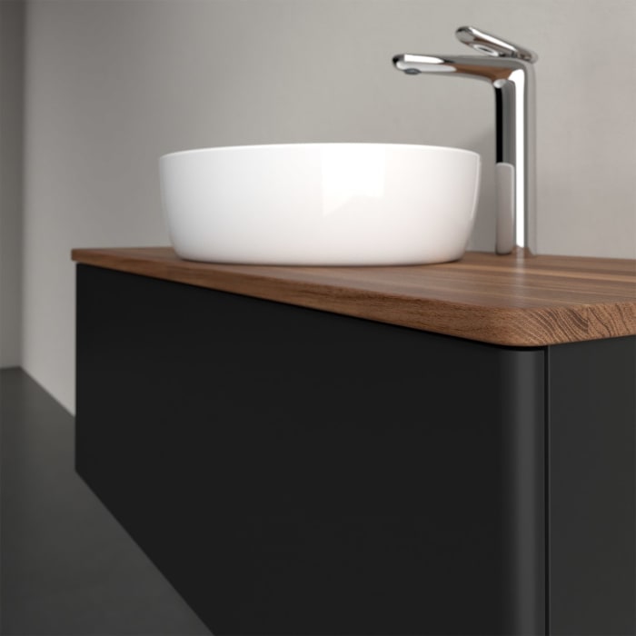 Villeroy & Boch Antao Waschbeckenunterschrank, 100 x 36 cm, 1 Auszug, Front ohne Struktur, mit Hahnloch