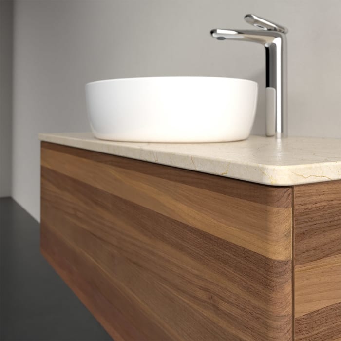 Villeroy & Boch Antao Waschbeckenunterschrank, 100 x 36 cm, 1 Auszug, Front ohne Struktur, mit Hahnloch