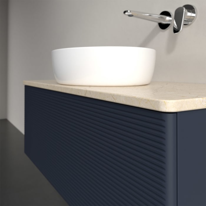 Villeroy & Boch Antao Waschbeckenunterschrank, 100 x 36 cm, 1 Auszug, Front mit Struktur, ohne Hahnloch