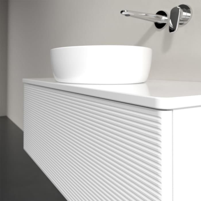 Villeroy & Boch Antao Waschbeckenunterschrank, 100 x 36 cm, 1 Auszug, Front mit Struktur, mit Hahnloch