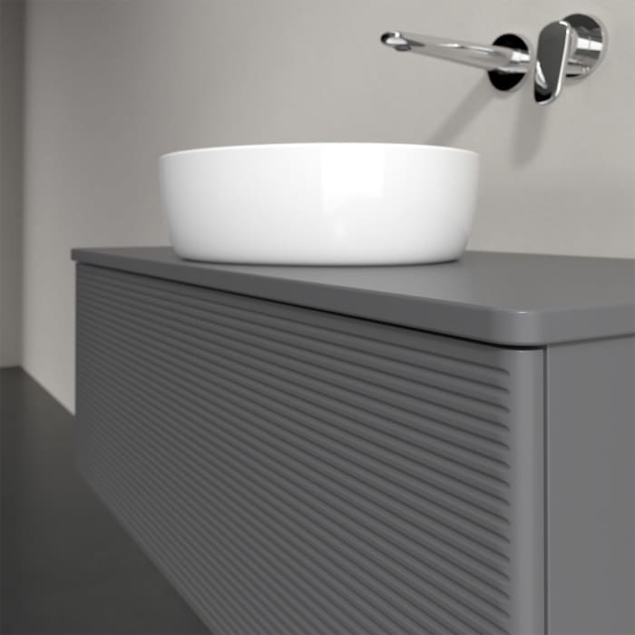 Villeroy & Boch Antao Waschbeckenunterschrank, 100 x 36 cm, 1 Auszug, Front mit Struktur, mit Hahnloch