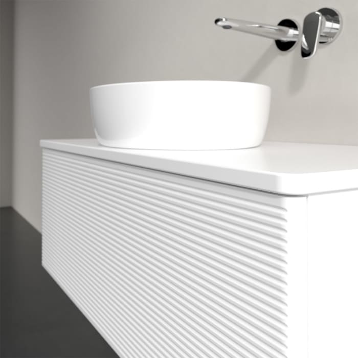 Villeroy & Boch Antao Waschbeckenunterschrank, 100 x 36 cm, 1 Auszug, Front mit Struktur, mit Hahnloch