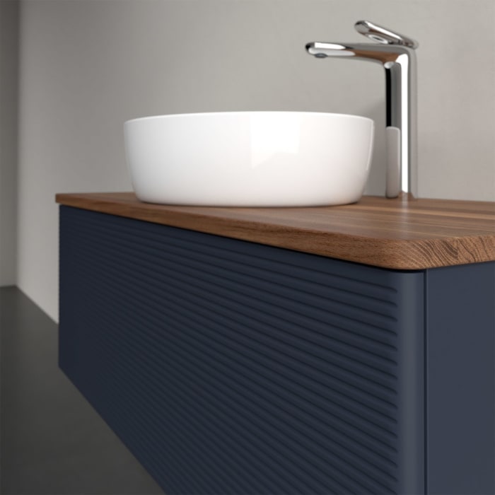 Villeroy & Boch Antao Waschbeckenunterschrank, 100 x 36 cm, 1 Auszug, Front mit Struktur, mit Hahnloch