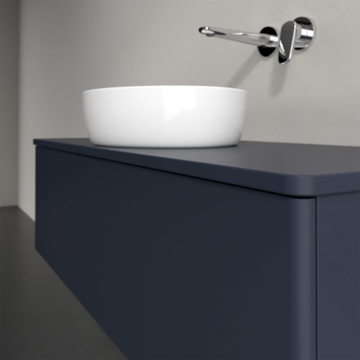 Villeroy & Boch Antao Waschbeckenunterschrank, 120 x 36 cm, 1 Auszug, Front ohne Struktur, ohne Hahnloch, für Waschtisch mittig