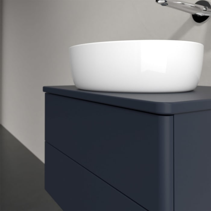 Villeroy & Boch Antao Waschbeckenunterschrank, 60 x 36 cm, 2 Auszüge mit LED-Licht, Front ohne Struktur, ohne Hahnloch