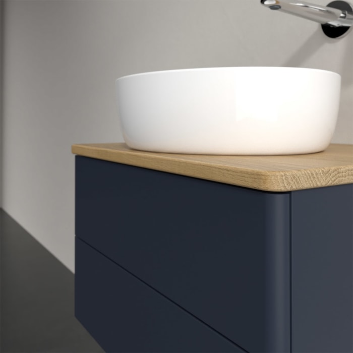 Villeroy & Boch Antao Waschbeckenunterschrank, 60 x 36 cm, 2 Auszüge mit LED-Licht, Front ohne Struktur, ohne Hahnloch