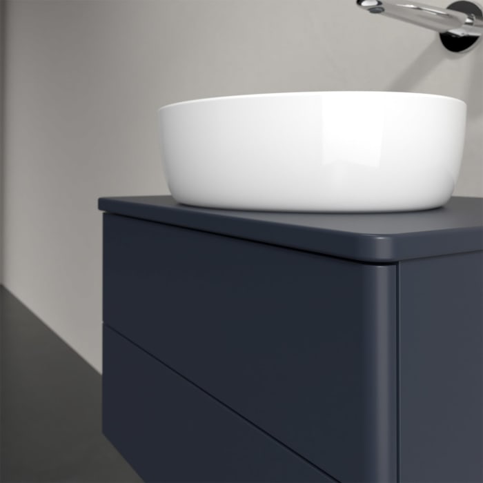 Villeroy & Boch Antao Waschbeckenunterschrank, 60 x 36 cm, 2 Auszüge mit LED-Licht, Front ohne Struktur, mit Hahnloch