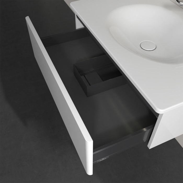 Villeroy & Boch Antao Waschbeckenunterschrank, 78,8 x 25,6 cm, 1 Auszug, Front ohne Struktur, mit LED-Licht