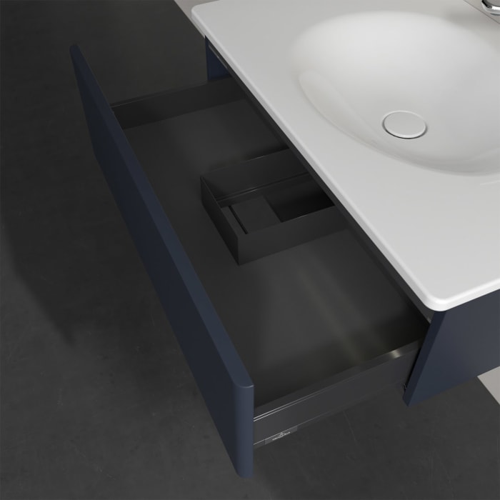 Villeroy & Boch Antao Waschbeckenunterschrank, 78,8 x 25,6 cm, 1 Auszug, Front ohne Struktur, mit LED-Licht