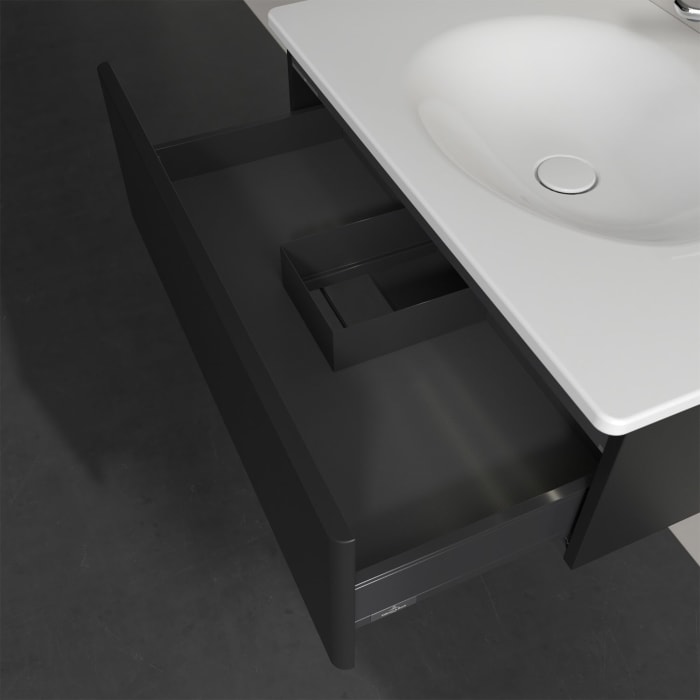 Villeroy & Boch Antao Waschbeckenunterschrank, 78,8 x 25,6 cm, 1 Auszug, Front ohne Struktur, mit LED-Licht