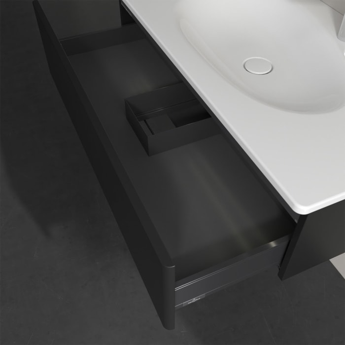 Villeroy & Boch Antao Waschbeckenunterschrank, 98,8 x 25,6 cm, 1 Auszug, Front ohne Struktur, mit LED-Licht