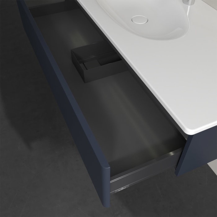 Villeroy & Boch Antao Waschbeckenunterschrank, 118,8 x 25,6 cm, 1 Auszug, Front ohne Struktur, mit LED-Licht