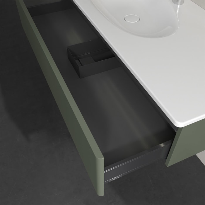 Villeroy & Boch Antao Waschbeckenunterschrank, 118,8 x 25,6 cm, 1 Auszug, Front ohne Struktur, mit LED-Licht