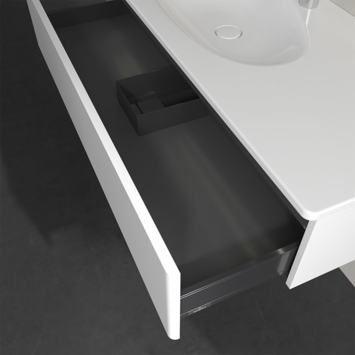 Villeroy & Boch Antao Waschbeckenunterschrank, 118,8 x 25,6 cm, 1 Auszug, Front ohne Struktur, mit LED-Licht