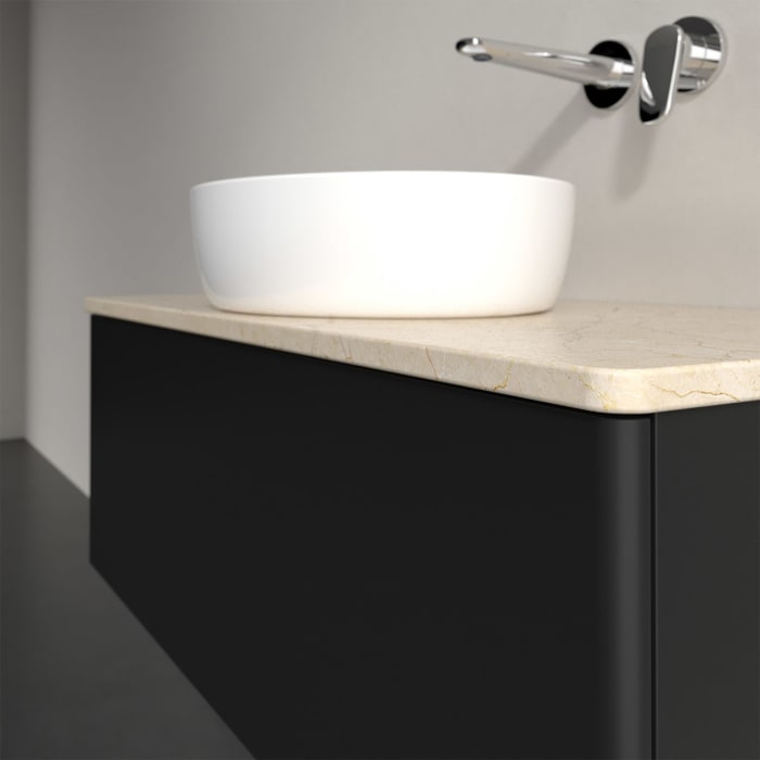 Villeroy & Boch Antao Waschbeckenunterschrank, 100 x 36 cm, 1 Auszug mit LED-Licht, Front ohne Struktur, ohne Hahnloch