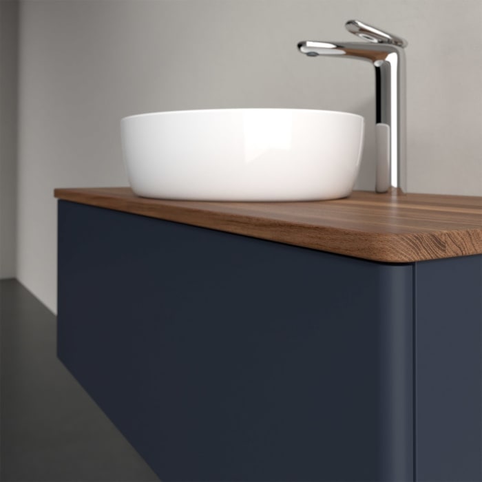 Villeroy & Boch Antao Waschbeckenunterschrank, 100 x 36 cm, 1 Auszug mit LED-Licht, Front ohne Struktur, mit Hahnloch