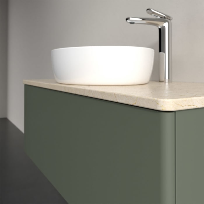 Villeroy & Boch Antao Waschbeckenunterschrank, 100 x 36 cm, 1 Auszug mit LED-Licht, Front ohne Struktur, mit Hahnloch