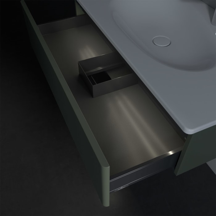 Villeroy & Boch Antao Waschbeckenunterschrank, 98,8 x 25,6 cm, 1 Auszug, Front ohne Struktur, mit LED-Licht