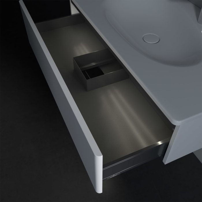 Villeroy & Boch Antao Waschbeckenunterschrank, 98,8 x 25,6 cm, 1 Auszug, Front ohne Struktur, mit LED-Licht