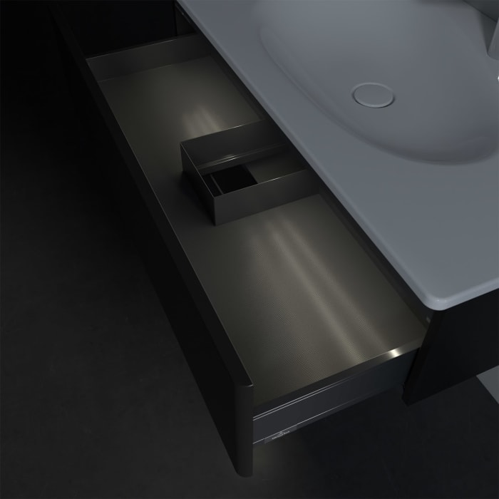 Villeroy & Boch Antao Waschbeckenunterschrank, 98,8 x 25,6 cm, 1 Auszug, Front ohne Struktur, mit LED-Licht