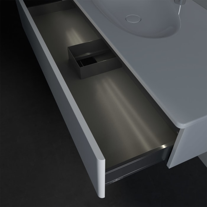 Villeroy & Boch Antao Waschbeckenunterschrank, 118,8 x 25,6 cm, 1 Auszug, Front ohne Struktur, mit LED-Licht