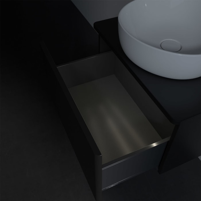 Villeroy & Boch Antao Waschbeckenunterschrank, 60 x 36 cm, 1 Auszug mit LED-Licht, Front ohne Struktur, ohne Hahnloch