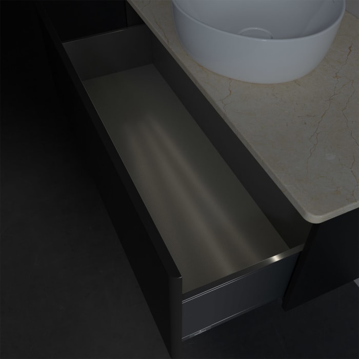 Villeroy & Boch Antao Waschbeckenunterschrank, 100 x 36 cm, 1 Auszug mit LED-Licht, Front ohne Struktur, ohne Hahnloch