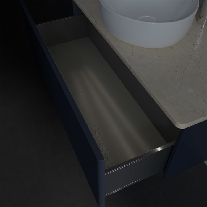 Villeroy & Boch Antao Waschbeckenunterschrank, 100 x 36 cm, 1 Auszug mit LED-Licht, Front mit Struktur, mit Hahnloch