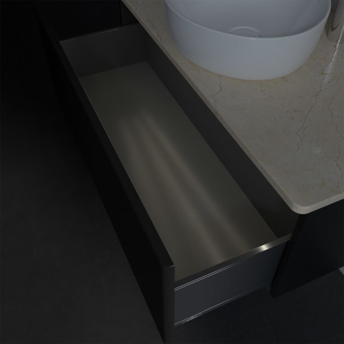 Villeroy & Boch Antao Waschbeckenunterschrank, 100 x 36 cm, 1 Auszug mit LED-Licht, Front mit Struktur, mit Hahnloch