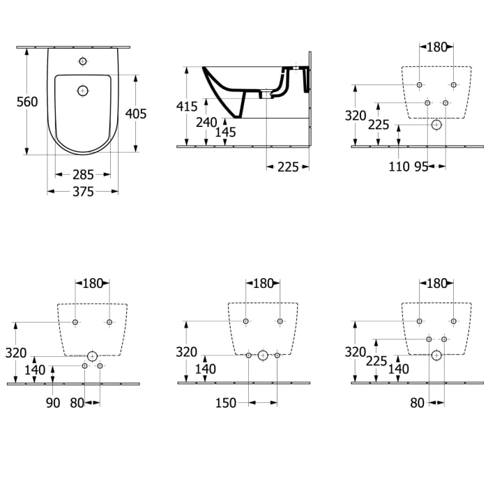 Villeroy & Boch Antao Bidet, wandhängend