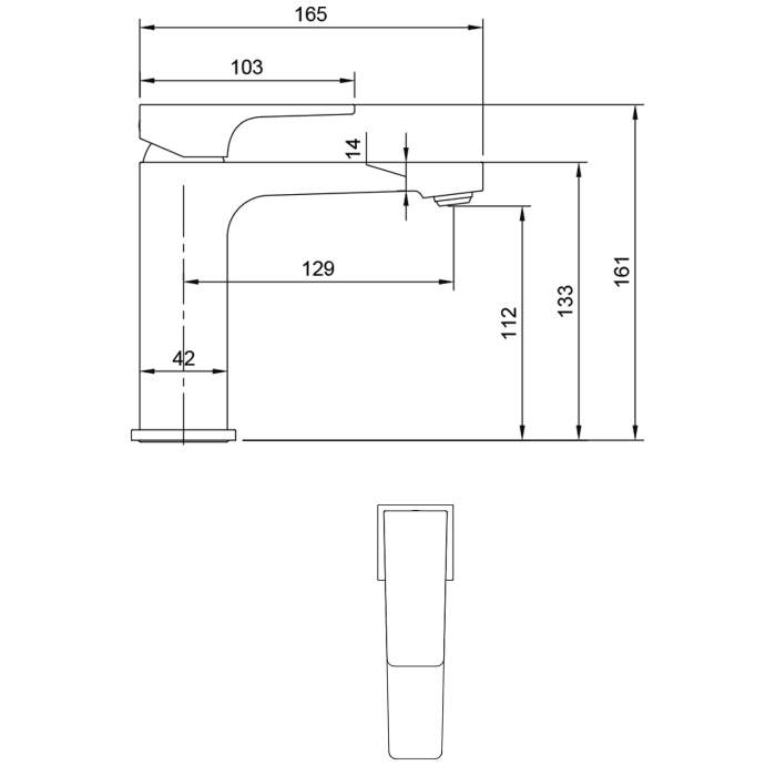 Villeroy & Boch Architectura Square Einhebel-Waschtischarmatur