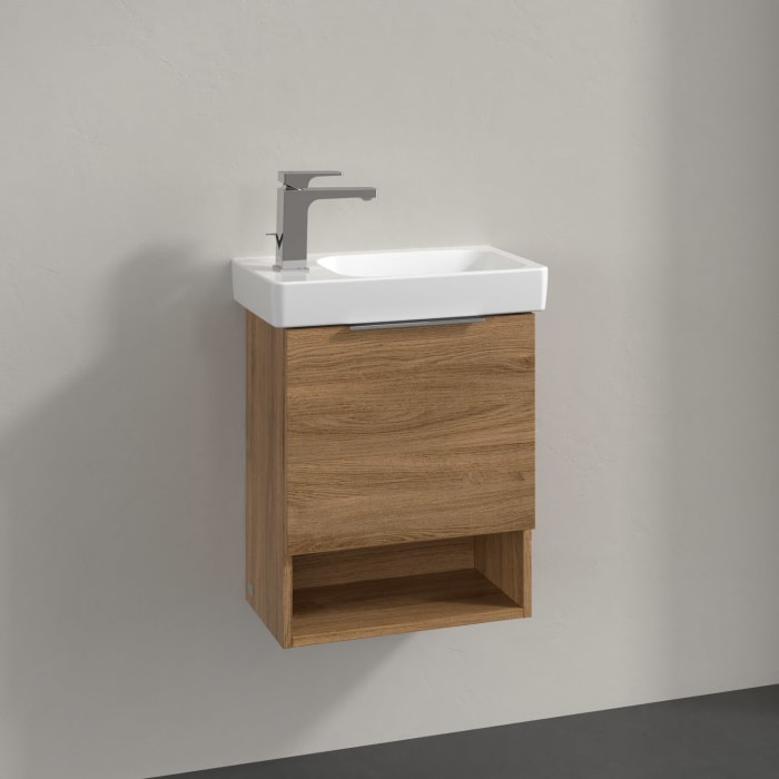 Villeroy & Boch Architectura Waschbeckenunterschrank 43 x 52 cm, 1 Tür Anschlag rechts und 1 offenes Fach