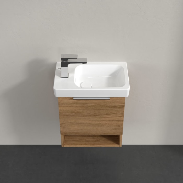 Villeroy & Boch Architectura Waschbeckenunterschrank 43 x 52 cm, 1 Tür Anschlag rechts und 1 offenes Fach