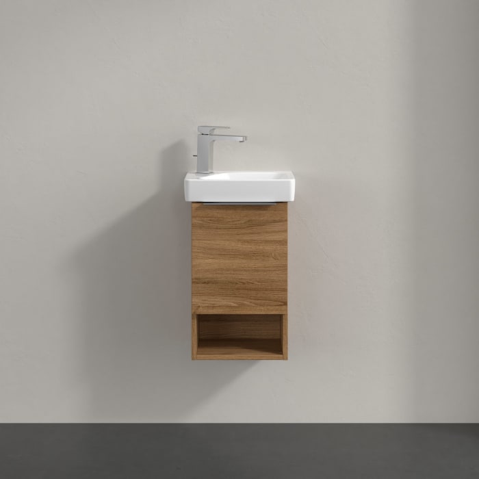 Villeroy & Boch Architectura Waschbeckenunterschrank 31 x 52 cm, 1 Tür Anschlag rechts und 1 offenes Fach