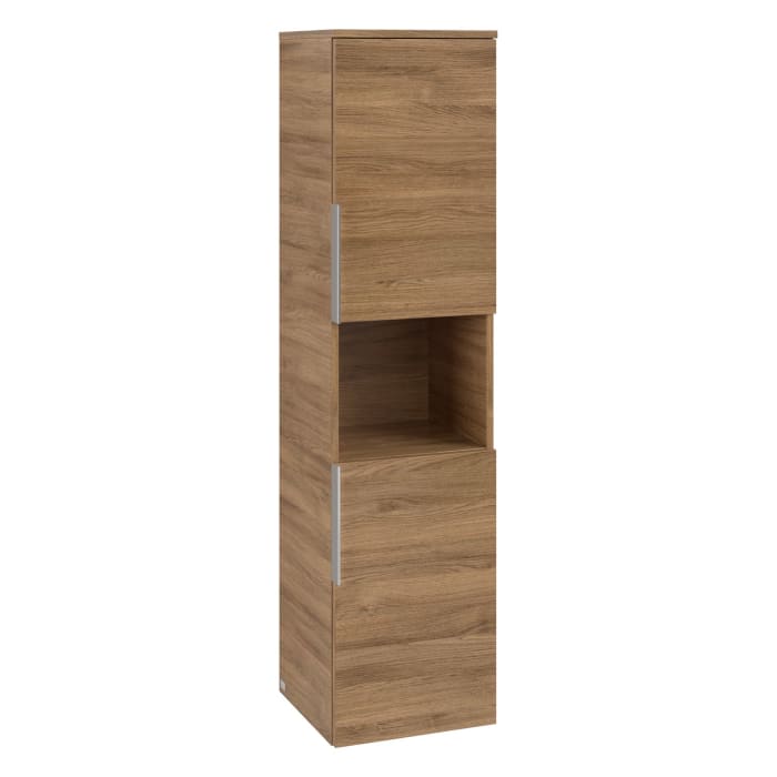 Villeroy & Boch Architectura Hochschrank 35 x 140 cm, 2 Türen Anschlag rechts und 1 offenes Fach