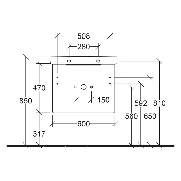 Villeroy & Boch Architectura Waschbeckenunterschrank 60 x 47 cm, 1 Auszug