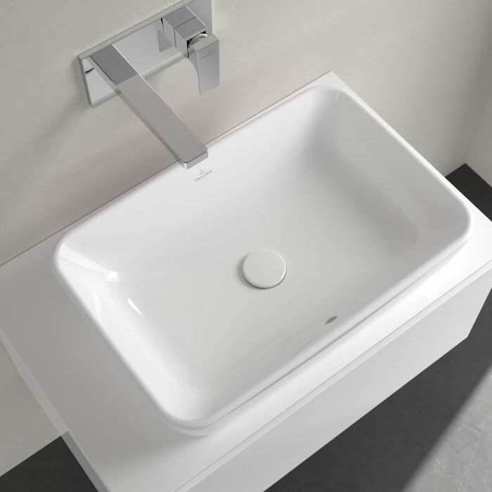 Villeroy & Boch Architectura Aufsatzwaschbecken, 60 x 40,5 x 15,5 cm, mit Überlauf, ungeschliffen