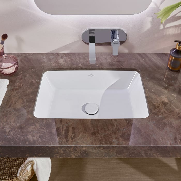 Villeroy & Boch Architectura Unterbauwaschbecken 62 x 42 cm rechteckig, mit Überlauf, ungeschliffen