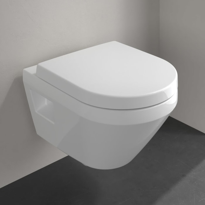 Villeroy & Boch Architectura Tiefspül-WC spülrandlos, wandhängend, mit TwistFlush CeramicPlus