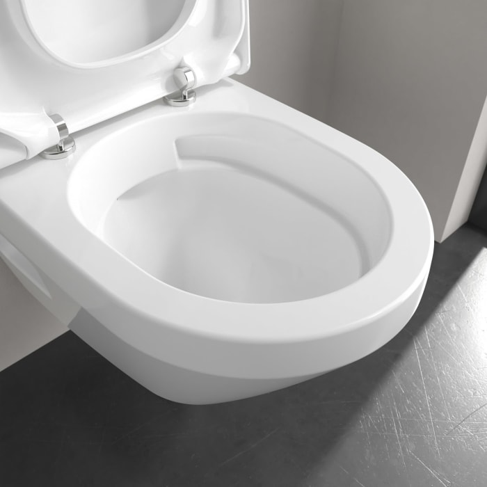 Villeroy & Boch Architectura Tiefspül-WC Compact spülrandlos, wandhängend, mit TwistFlush
