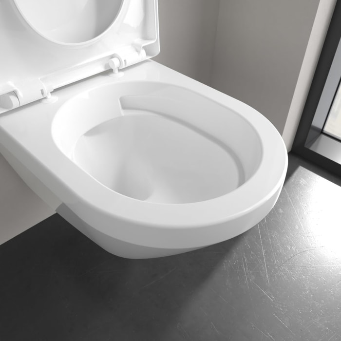 Villeroy & Boch Architectura Tiefspül-WC spülrandlos, wandhängend, mit TwistFlush