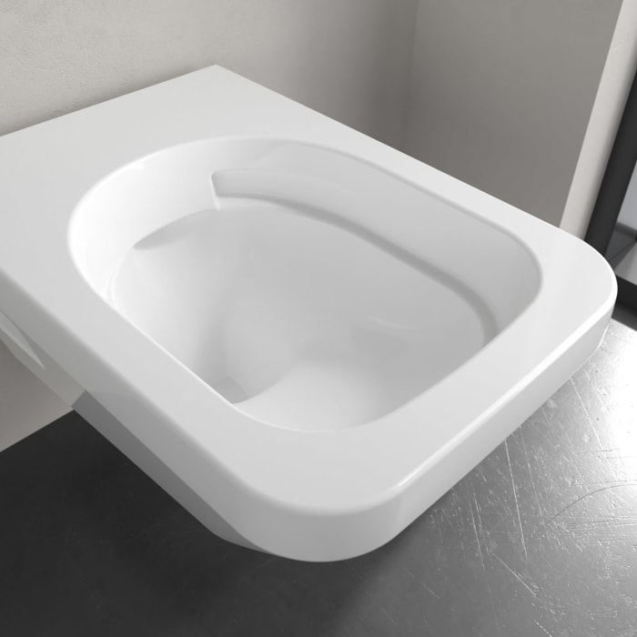 Villeroy & Boch Architectura Tiefspül-WC spülrandlos, wandhängend, mit TwistFlush CeramicPlus