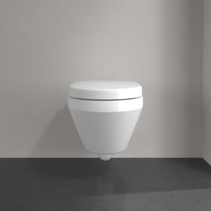 Villeroy & Boch Architectura Tiefspül-WC Compact spülrandlos, wandhängend, mit TwistFlush AntiBac und CeramicPlus